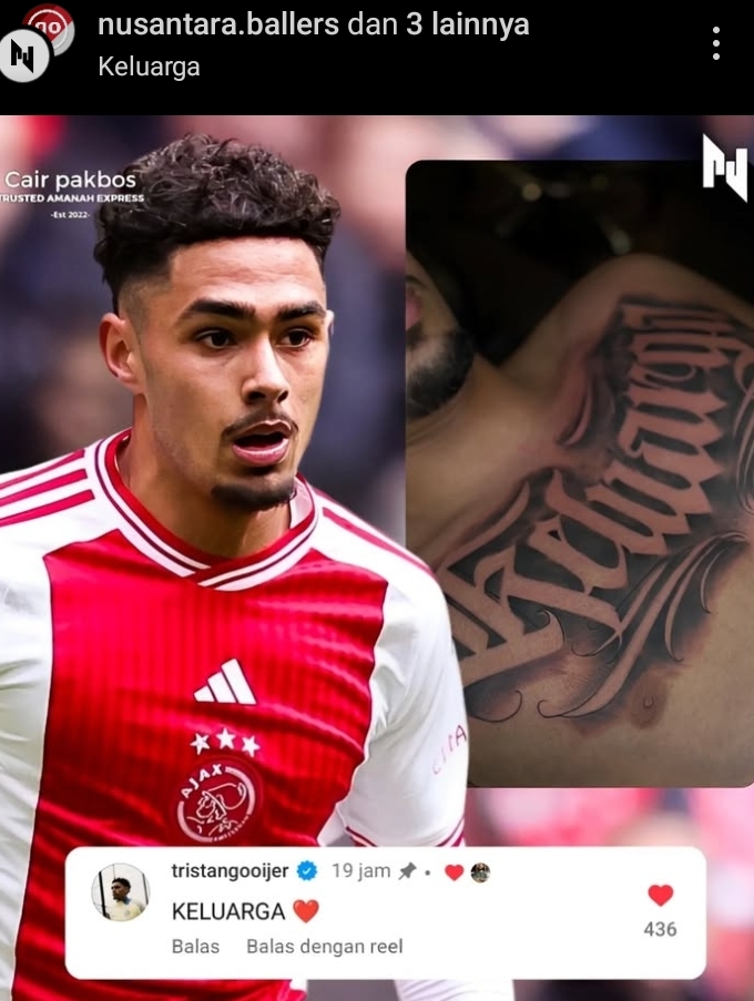 Naturalisasi Tristan Gooije? Bek Kanan Ajax Amsterdam Keturunan Indonesia, Beri Kode PSSI!