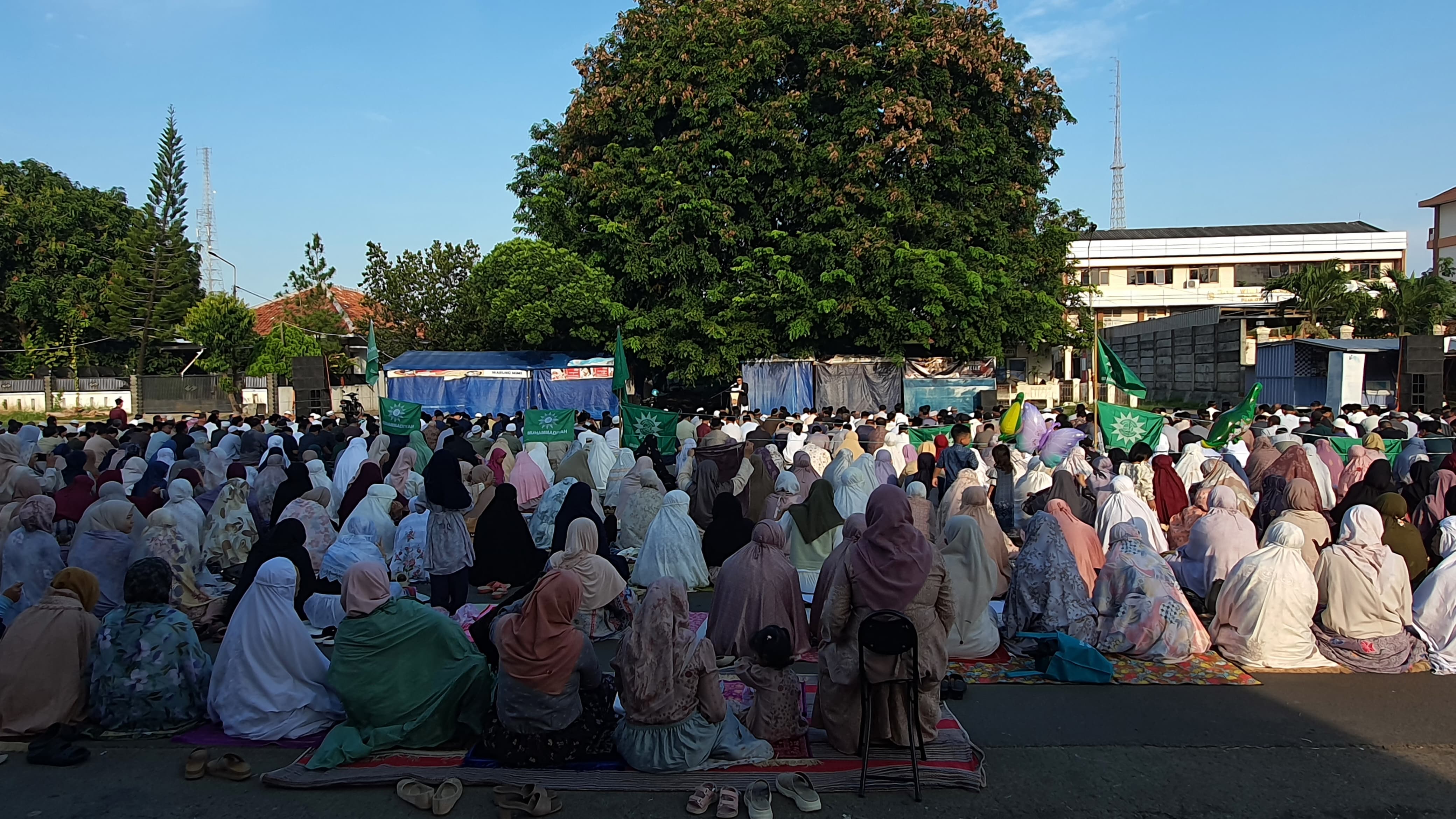 Sukacita, Ribuan Warga Muhammadiyah Indramayu Laksanakan Salat Idulfitri 