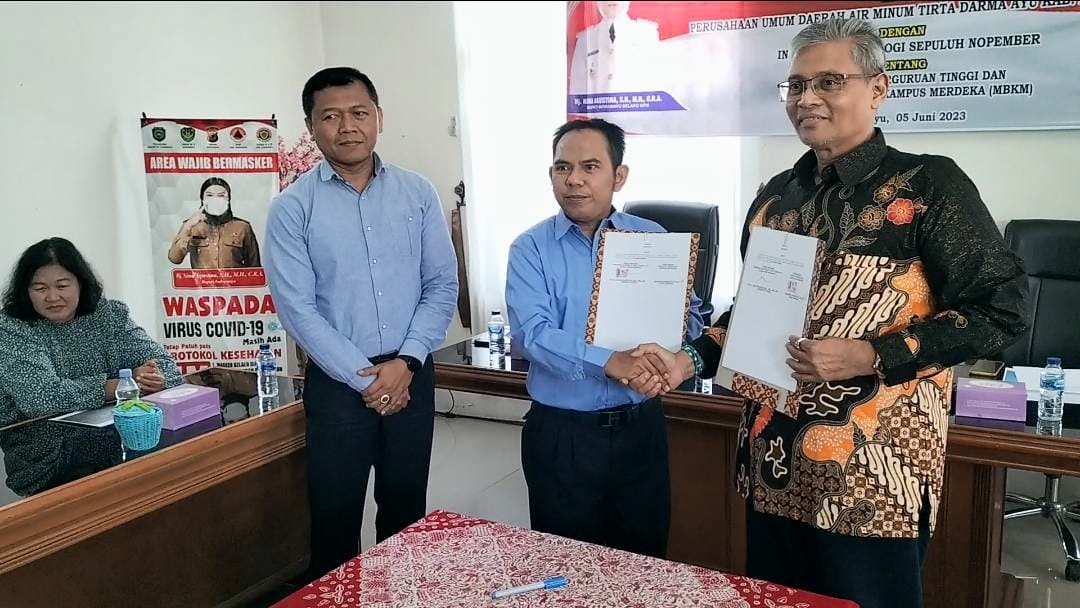 Perumda Air Minum Teken MoU dengan Insitut Teknologi Sepuluh Nopember Surabaya