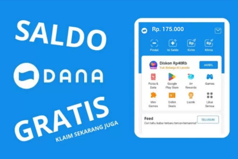 Rp175.000 Saldo DANA Kaget Bisa Kamu Ambil Hari Ini, Klaim Disini Sebelum Kehabisan