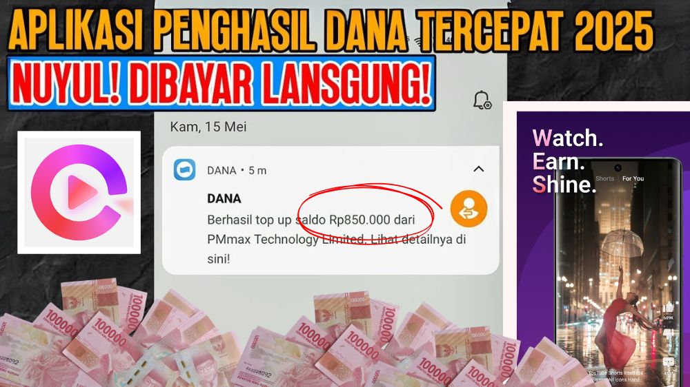 Apk Penghasil Saldo Dana 2025 Transfer Rp850.000 ke e-Walletmu, Misi Cuma Nonton Video dan Baca Cerita Seru