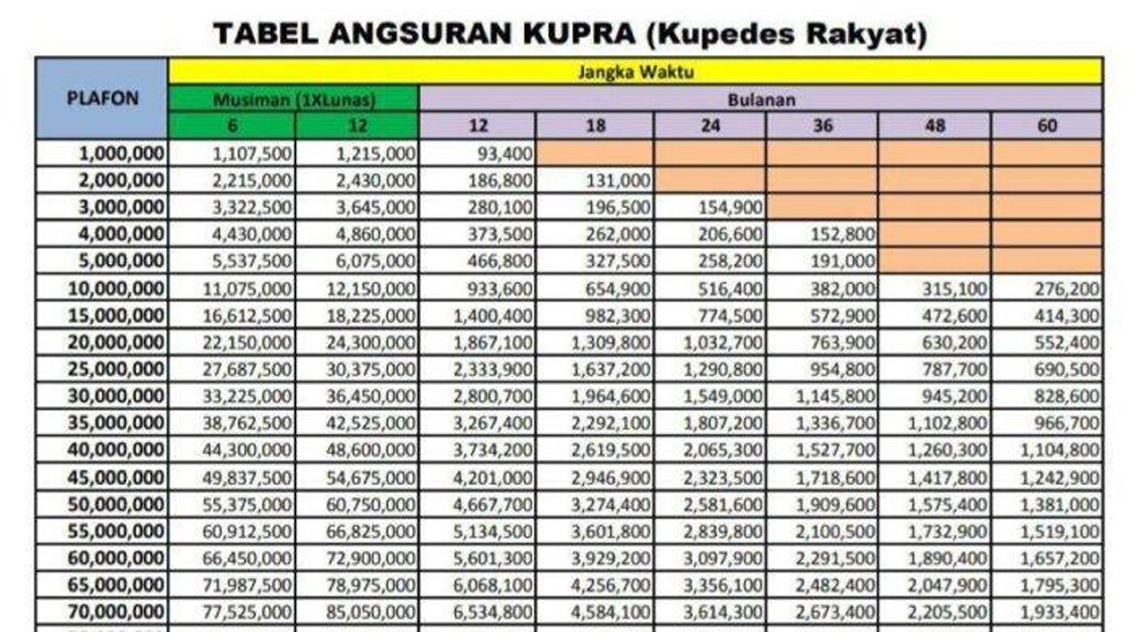 Tabel Pinjaman BRI Non KUR 2025 Plafon 100 Juta, Cicilan Rendah Mulai Rp111 Ribu, Buruan Segera Ajukan!