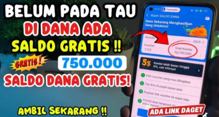 100 Persen Resmi DANA! Begini Cara Dapat Saldo Gratis Rp750 Ribu Tanpa APK Tambahan, Cuma Pakai Fitur Ini! 