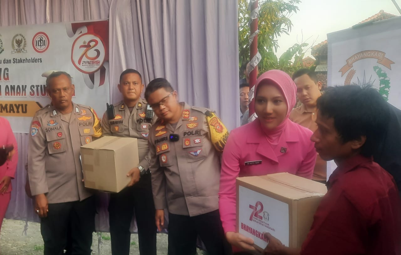 Tekan Angka Stunting Polres Indramayu Jadi Orang Tua Asuh