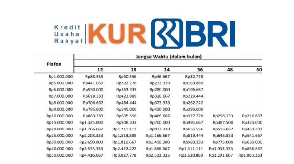Cara Pengajuan Pinjaman KUR BRI 50 Juta Online dan Offline, Serta Tabel Cicilan Perbulannya!
