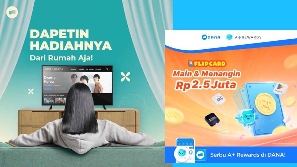 Saldo DANA Gratis Hingga Rp2,5 Juta Hanya dengan Main Game FLIP CARD di Aplikasi A+ Rewards!
