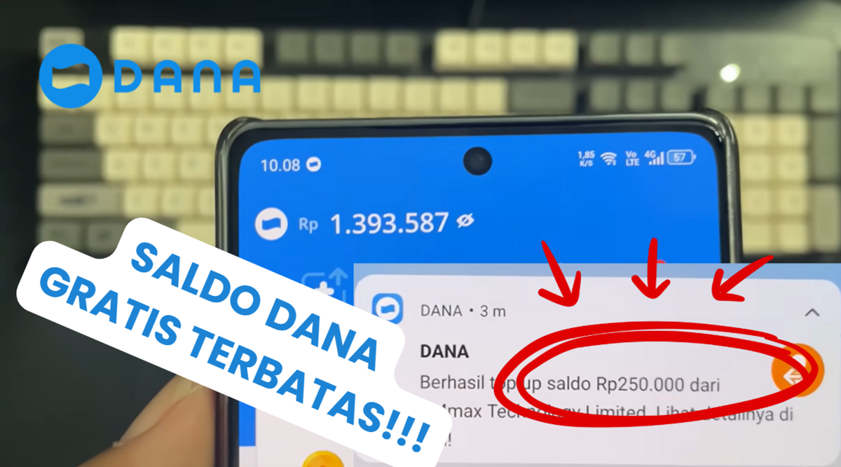 Cuma Modal HP dan Kuota, Dapat Rp850.000 ke Saldo DANA Gratis! Begini Caranya