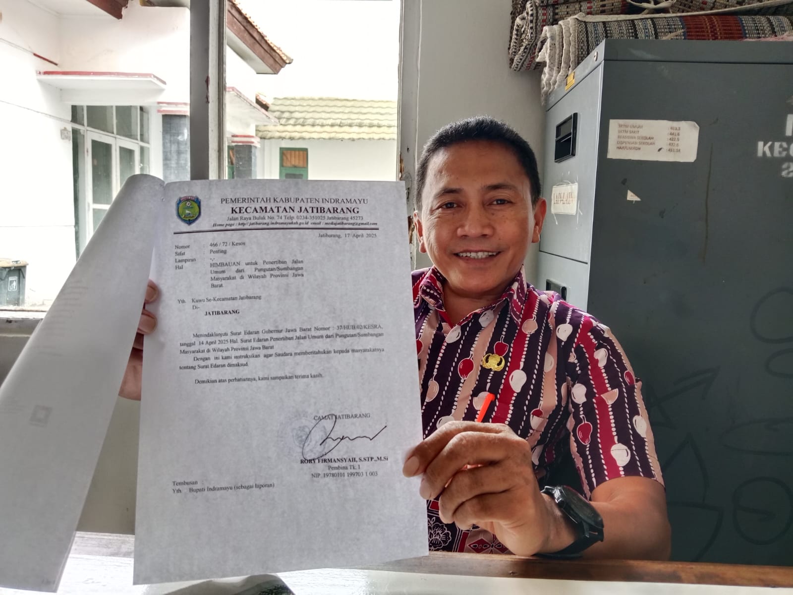 Pemcam Jatibarang Pastikan tidak Ada Aktivitas Minta Sumbangan di Pinggir Jalan