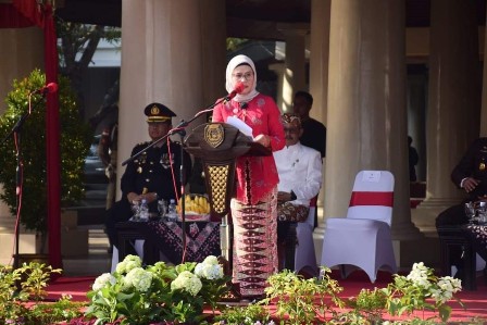 Hari Lahir Pancasila, Bupati  Nina Agustina Ajak Kuatkan Gotong Royong