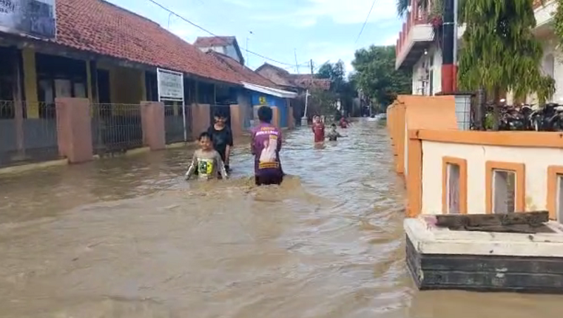Banjir Cirebon Hari Ini Tahun 2022, Desa Mekarsari dan Gunung Sari Terendam