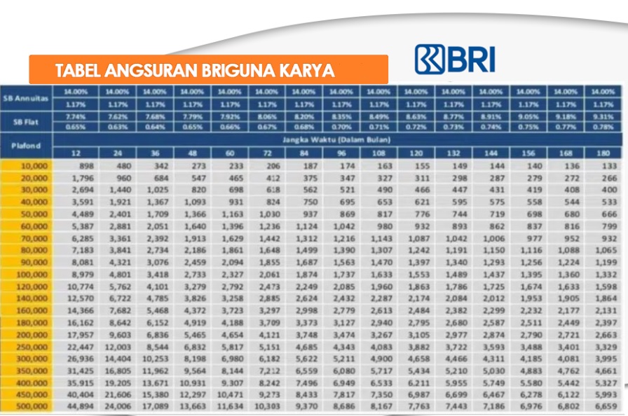 Skema Terbaru Kredit BRI Tanpa Jaminan, Solusi Pinjaman Hingga 500 Juta dengan Tenor Hingga 15 Tahun