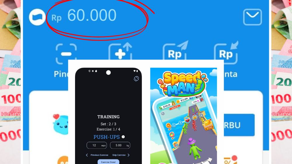 Daftar Langsung Cair Rp60.000 ke e-wallet Tanpa Syarat dari Aplikasi Penghasil Saldo Dana 2025 Terbukti Bayar
