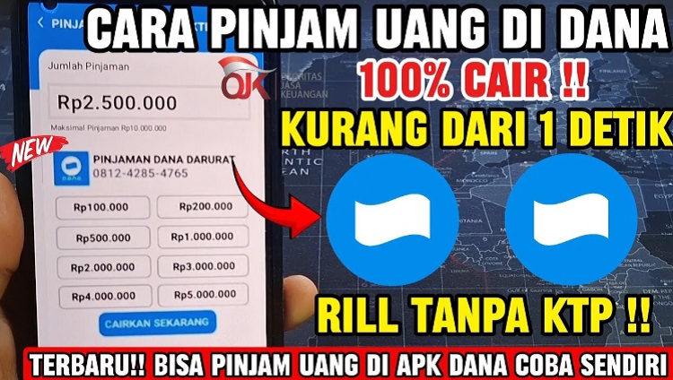 Dikirim Sejumlah Uang Sebesar 2,5 Juta Rupiah dari E-Wallet, Ini Cara Pinjam Saldo DANA Tanpa KTP
