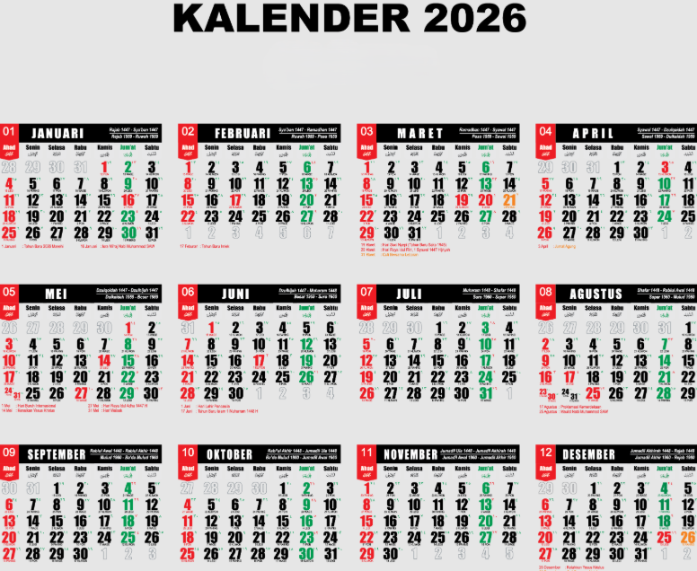 Libur Panjang Hati Riang! Tercatat Ada 9 Long Weekend di Tahun 2026, Pada Bulan Apa Saja?