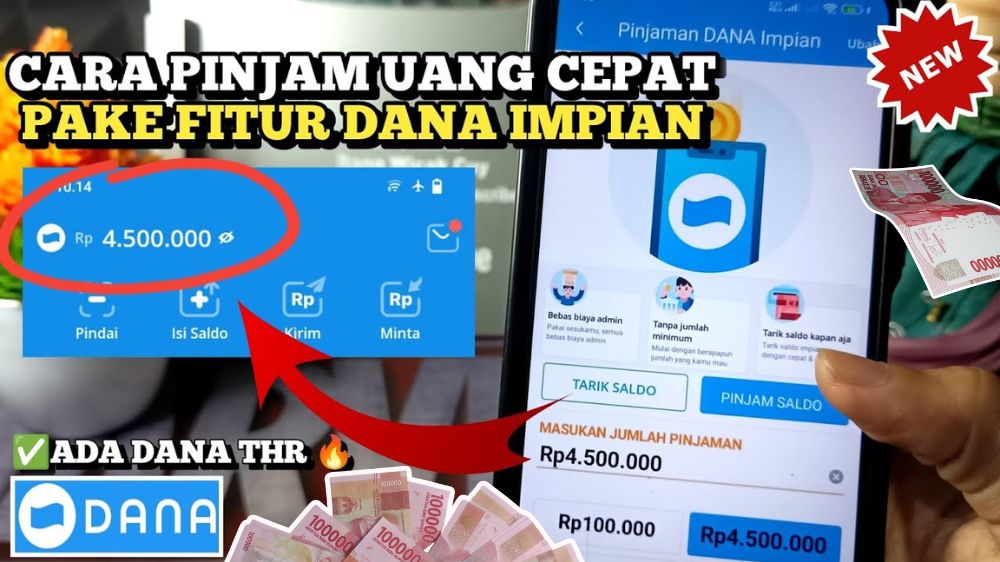 Pinjam Saldo DANA Tanpa Dana Paylater, Ini Syarat dan Langkah Dapat Uang hingga Rp4,5 Juta Langsung ke Akunmu