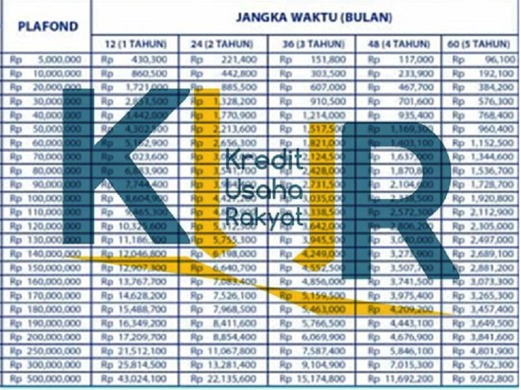 Angsuran Terbaru Tabel KUR BRI Pinjaman 100 Juta, Berikut Rincian Cicilan Mulai dari 146 Ribu 
