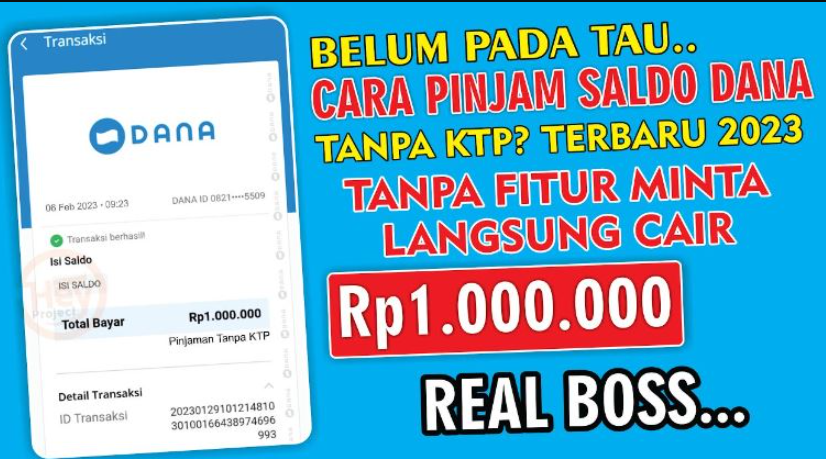 Cara Pinjam Saldo DANA di Aplikasi DANA Terbaru, Cuma 5 Menit Bisa Langsung Cair hingga Rp1.000.000 di Awal