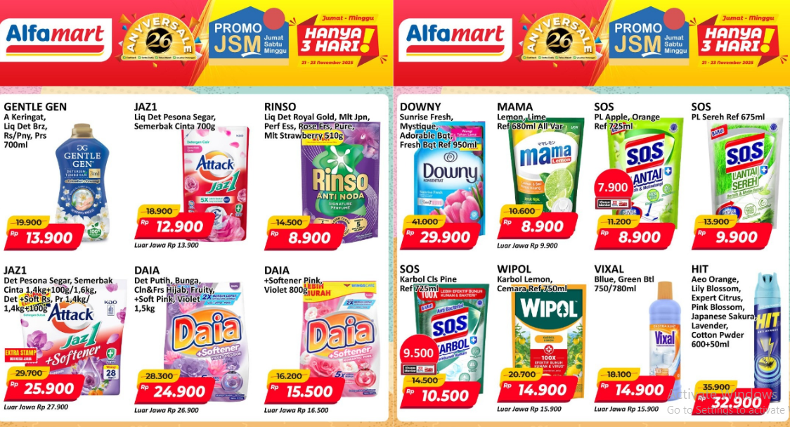 Serbu! Promo JSM Alfamart Turun Harga Gila-Gilaan, Mama Lemon Cuma Rp8 Ribuan!