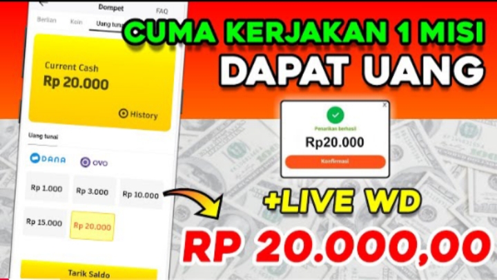Cuma Selesaikan 1 Misi, Saldo DANA Rp 20 Ribu Langsung Cair! Kerjakan Misi Lebih Banyak, Makin Cuan!