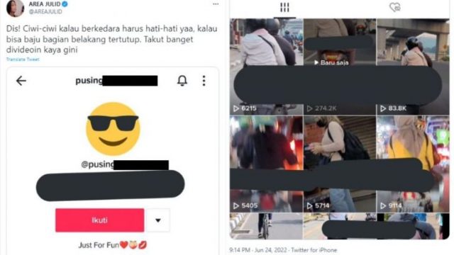 Rekam Bokong dan Dada Wanita di Jalan Raya Demi Konten, Tiktoker Ini Dihujat  Netizen