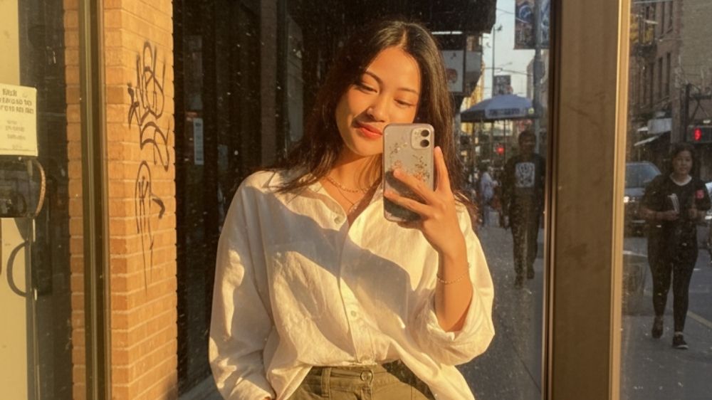 Mirror Selfie Cewek Sendirian Kekinian, Ini Kumpulan Prompt Gemini AI Edit Foto Studio Jadi Estetik