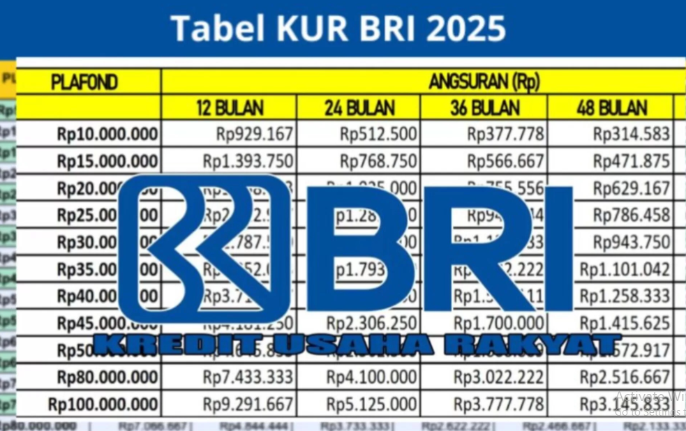 Dijamin Gak Nyesel! Ini Dia Tabel KUR BRI 2025 Pinjaman Rp100 Juta yang Lagi Viral di Kalangan UMKM