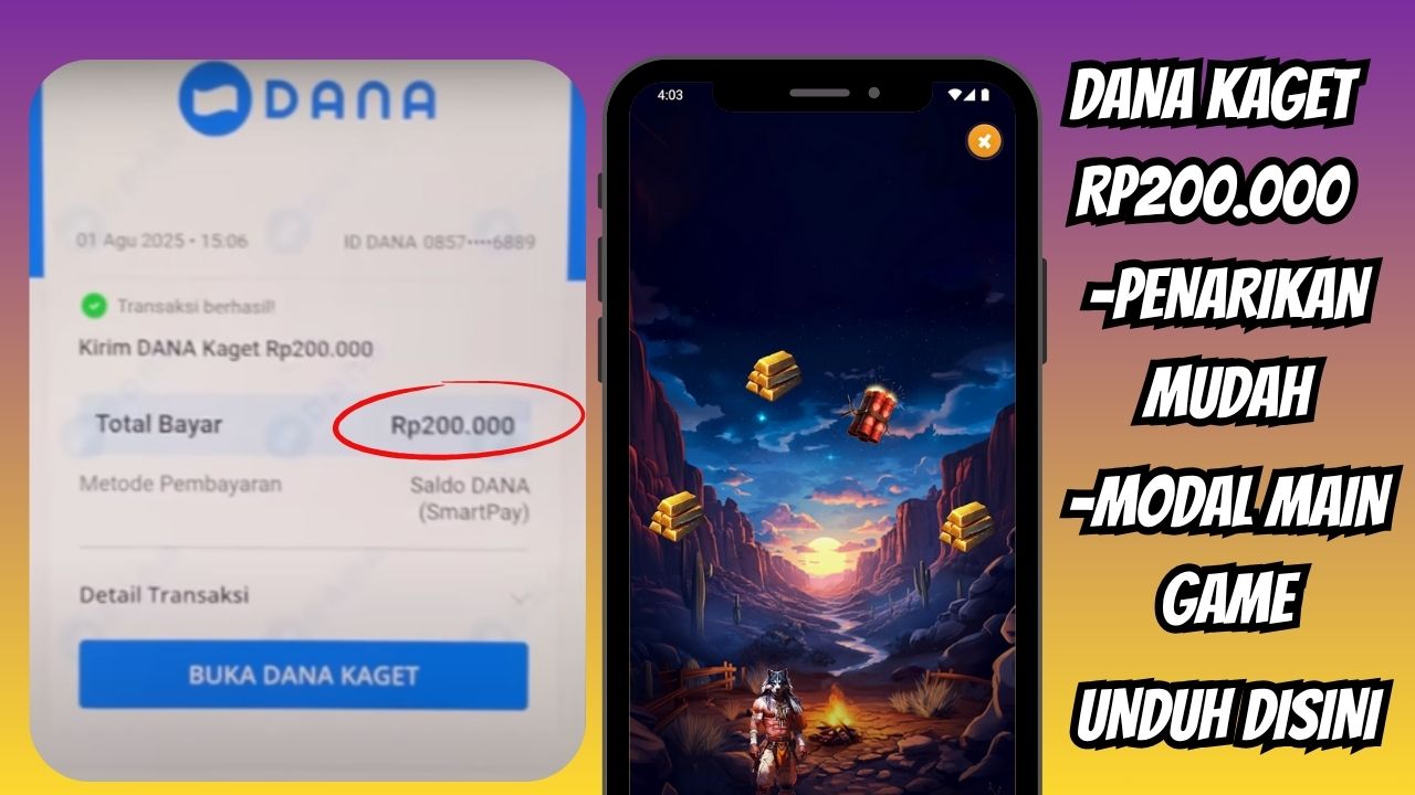 Klaim Sekarang Rp200.000 Saldo Dana Gratis Lewat Game Penghasil Saldo Dana Gratis Ini! Begini Caranya