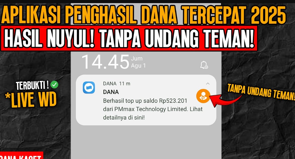 Unduh APK Gratis dan Login Tiap Hari Dibayar Saldo DANA Rp523.000 Lewat Aplikasi Penghasil DANA Tercepat 2025
