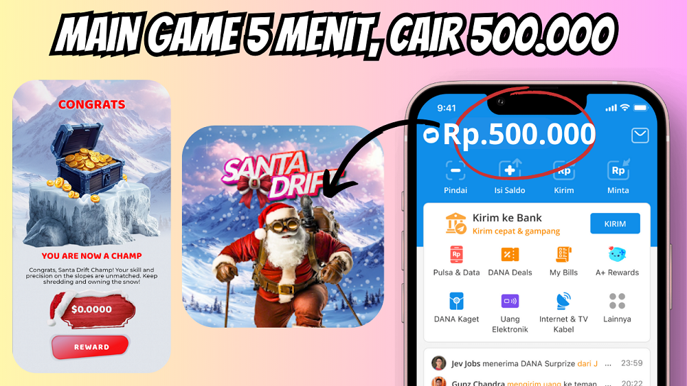 Main 5 Menit Cair Rp500.000, Aplikasi Penghasil Uang Kasih Kamu Saldo Dana Gratis Tiap Main! Begini Caranya