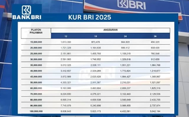 Bunga KUR BRI 2025 Plafon 10 Juta Efektif 3 Persen per tahun, Cicilan Terbaru Rp216.667 Ribu Perbulan!