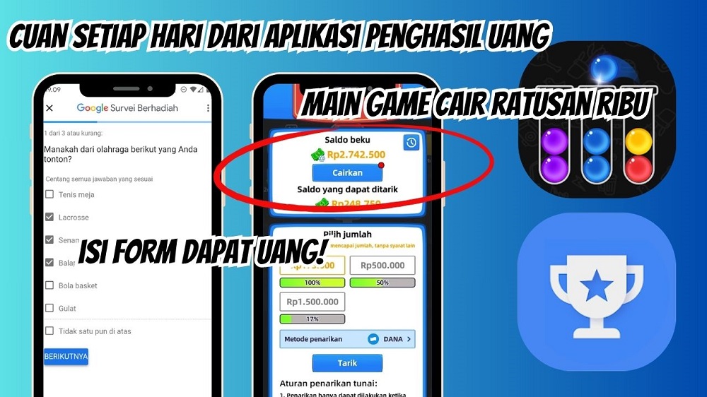 Cuan Maksimal Tanpa Penipuan, 2 Aplikasi Penghasil Saldo Dana Gratis Ini Cuma Butuh Hp Untuk Hasilkan Uang!