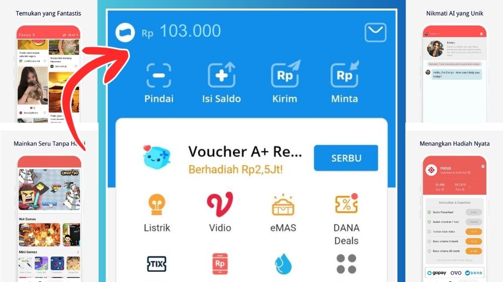Cek Cara Dapetin 103.000 ke Dompet Digital Cuma Nonton Video dan Baca Berita di Apk Penghasil Saldo Dana 2025