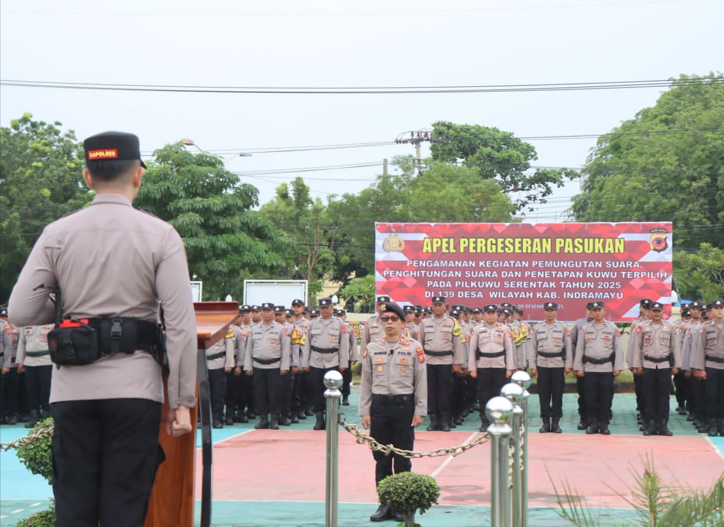 482 Calon Kuwu Ikuti Pilwu Serentak di 139 Desa, Polres Indramayu Terjunkan Seluruh Anggota 