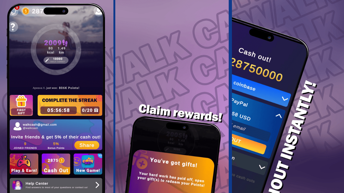 Aplikasi Penghasil Uang Terbukti Membayar Ini Akan Bayar Kamu Setiap Jalan Kaki! Cashwalk Earn Cash