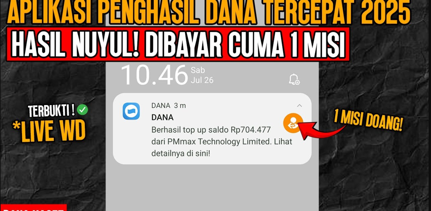 Ditransfer Saldo DANA Gratis Rp708.000 Berkali-kali melalui APK Penghasil DANA Gratis Tercepat 2025