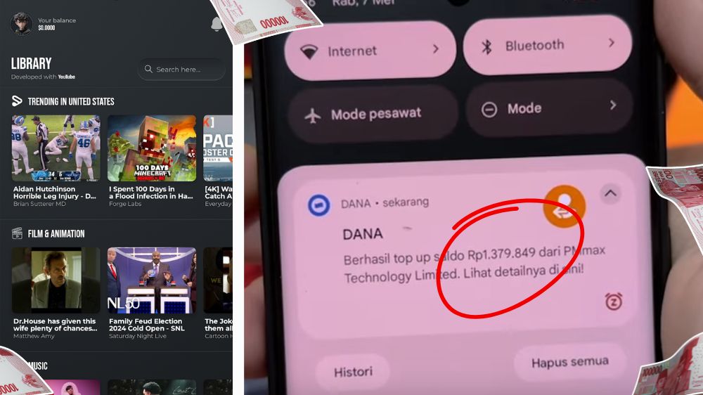 Nonton Video 30 Detik, Dapat Saldo Dana Rp1.379.849 di Aplikasi Penghasil Uang 2025 ke e-Wallet, Mudah Bukan?