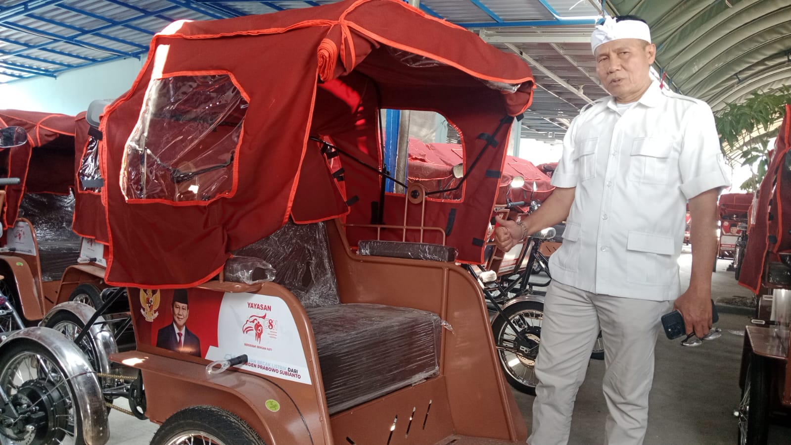 Sebanyak 220 Unit Becak Listrik Bantuan Presiden Prabowo Siap Disalurkan untuk Masyarakat Indramayu
