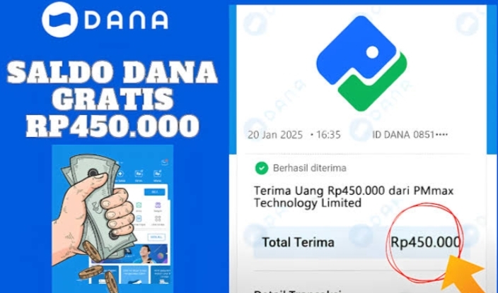 Penarikan Rp450 Ribu ke Dompet Digital, Tanpa Undang Teman! Aplikasi Penghasil Saldo DANA Modal Joging 