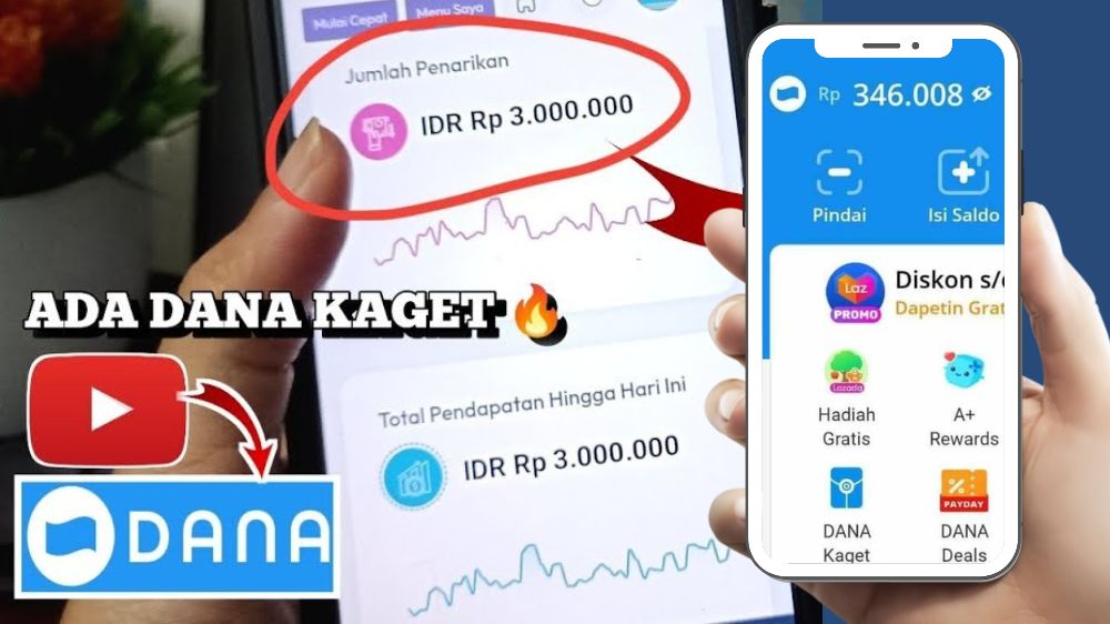 Saldo DANA Gratis Rp300 Ribu! Tanpa Modal, Tanpa Aplikasi, Cuma Nonton Video, Duit Langsung Masuk