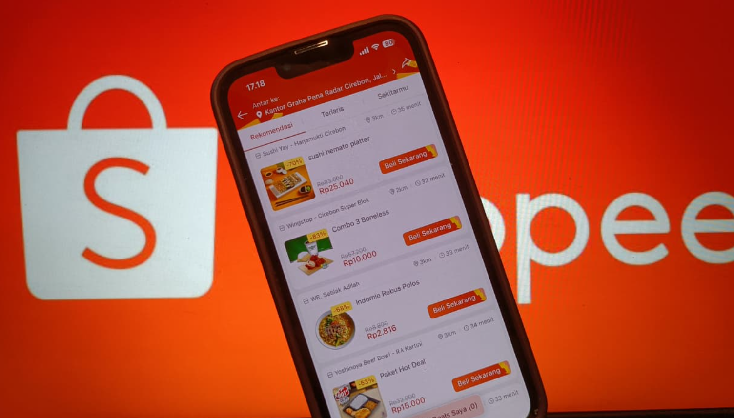 Beli Makanan Diantar ke Rumah Cuma 1 Rupiah, Cek Promo ShopeeFood Hot Deals Hari Ini Dapat Diskon 75 Persen