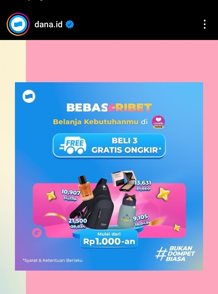 Mendadak Promo 2025! Pakai DANA Belanja di Lazada Dapat Potongan Plus Gratis Ongkir, Ayok Coba!