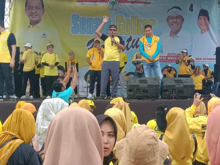 Senam Golkar 'Bersatu' Meriahkan HUT ke-60 Partai Golkar, Bambang-Kasan Makin Percaya Diri Menangkan Pilkada 