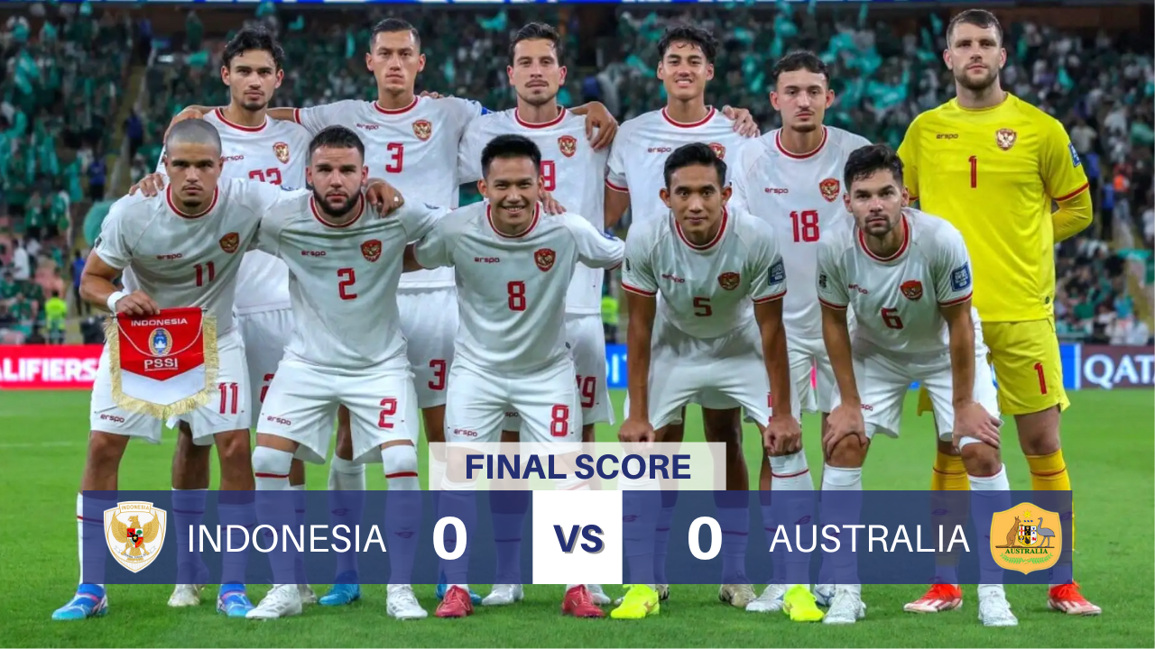 Indonesia Berhasil Tahan Australia 0-0! Ranking FIFA Skuad Garuda Siap Terbang ke Langit, Harimau Di Tanah Aja