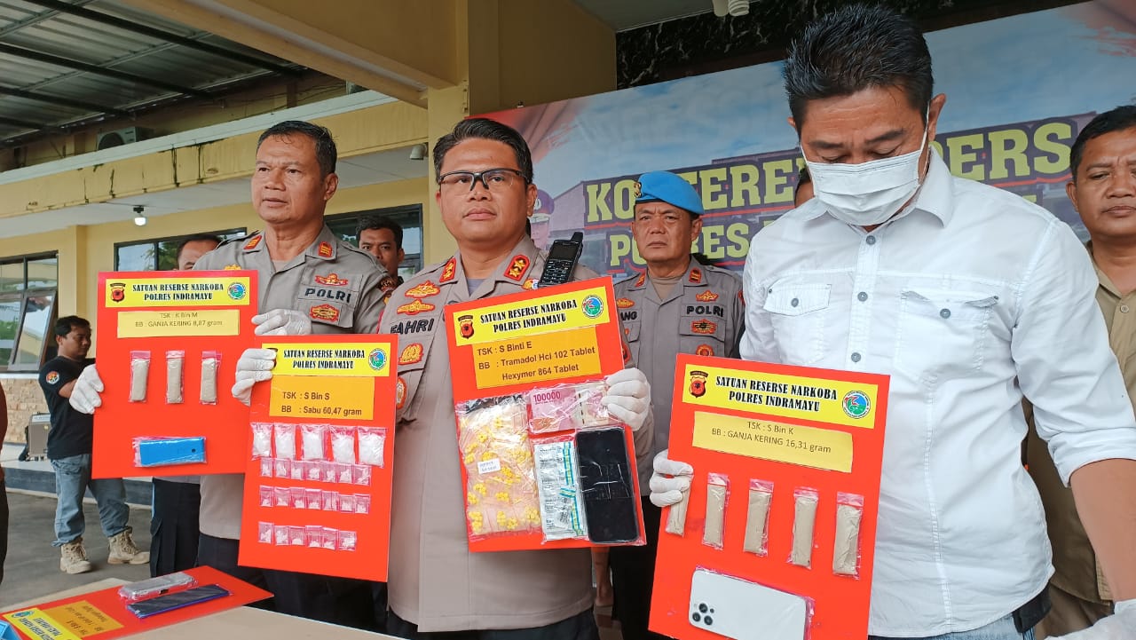 Sebulan, Polres Indramayu Ungkap 10 Kasus Narkoba dengan 13 Tersangka 