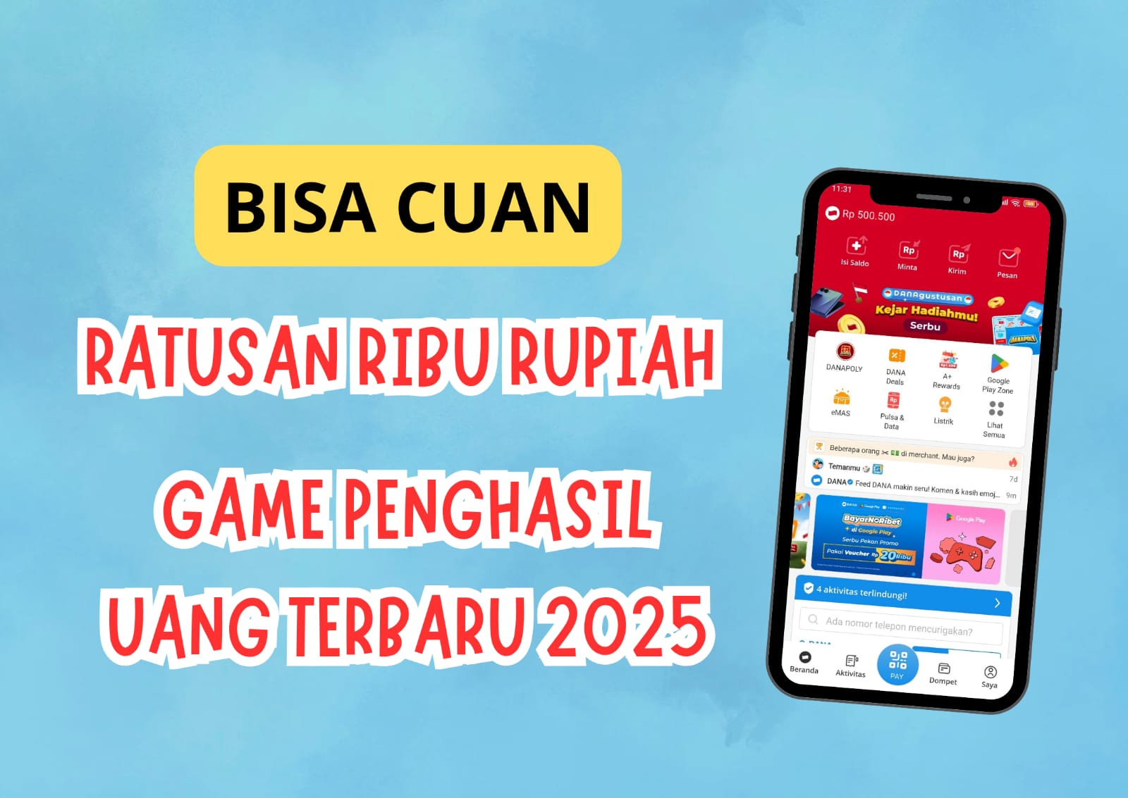 Trik Rahasia Main HP Bisa Dapet Saldo Dana Gratis Rp350.000, Banyak yang Belum Tahu Cara Ini!