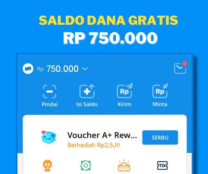 Rp750.000 Saldo DANA Kaget Telah Disiapkan Khusus Spesial Jumat, Berikut Linknya