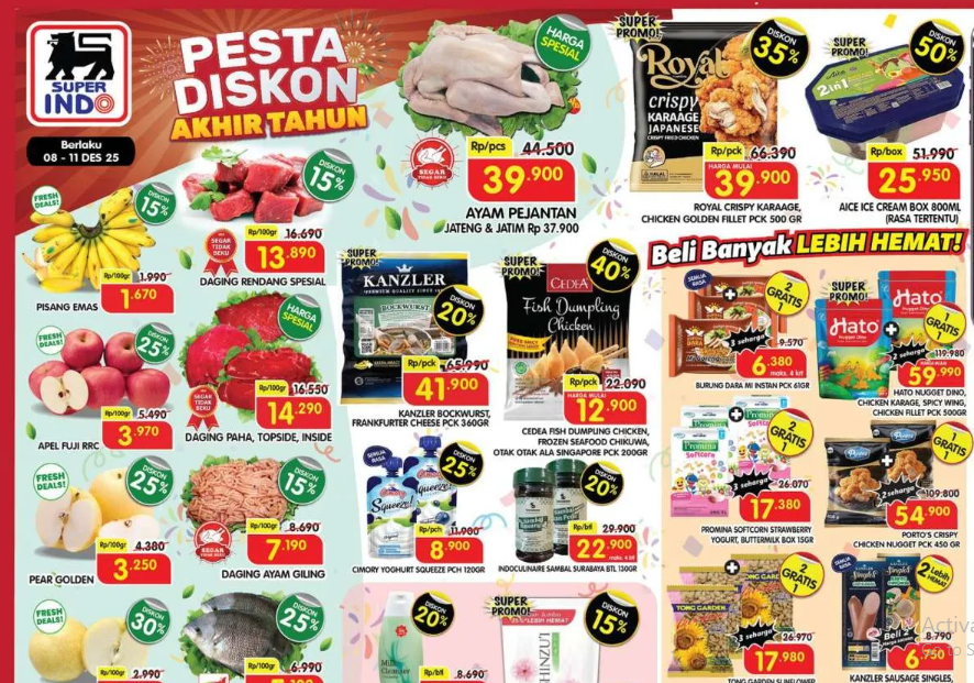 Promo Superindo Desember 2025 Bikin Kaget! Diskon 50% Sampai Produk Gratisan!