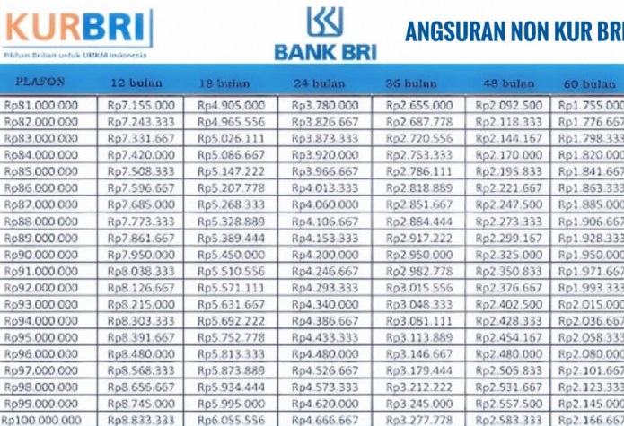 Angsuran Mulai dari 146 Ribuan, Berikut Skema Pinjaman Non KUR BRI Plafon 100 Juta