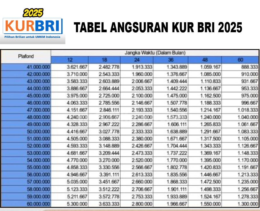 Opsi Solusi Modal! KUR BRI 2025 Ini Tawarkan Pinjaman Hingga Rp100 Juta Tanpa Agunan, Angsuran Per 6 Bulan