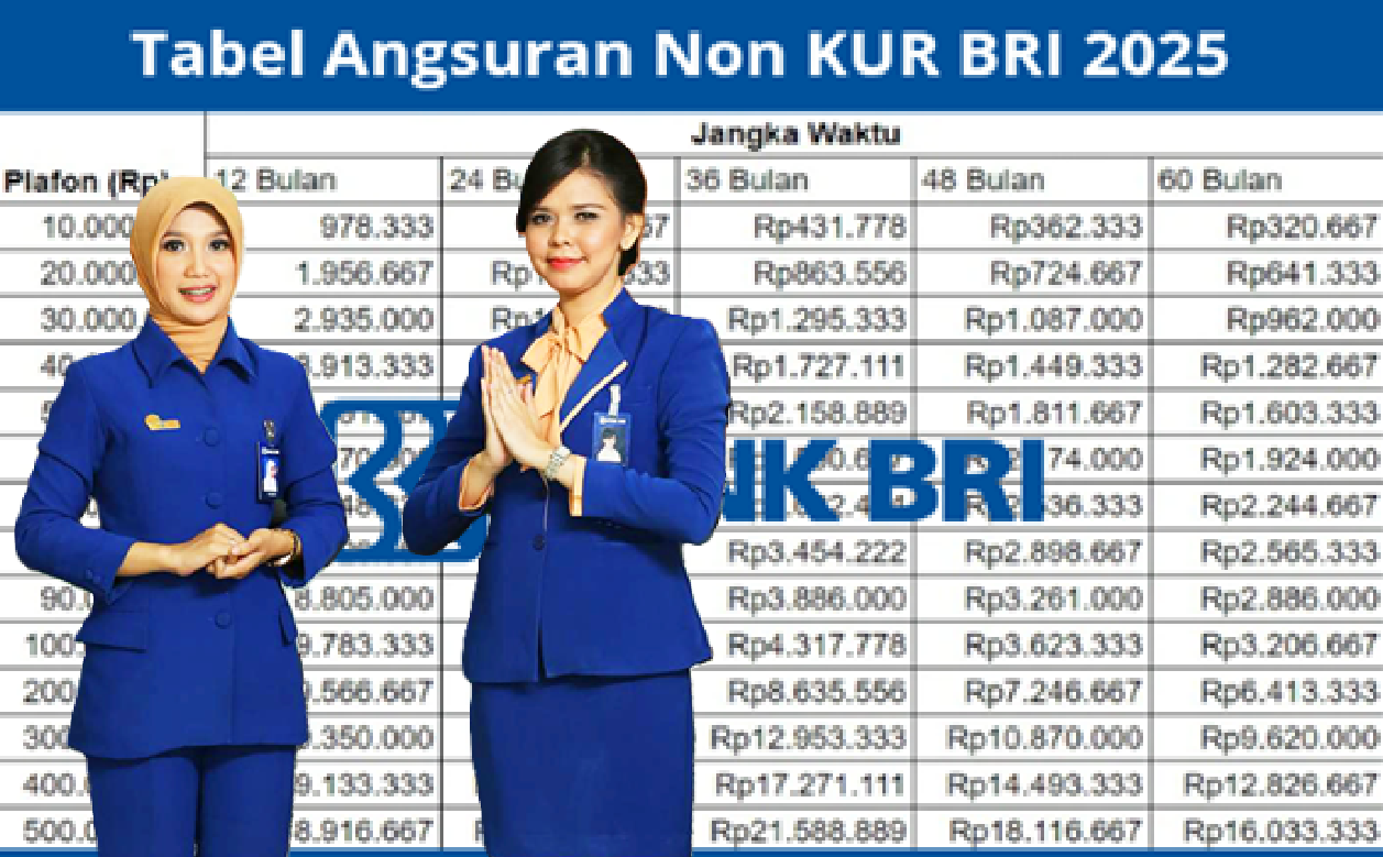 Lagi Cari Modal Akhir Bulan? Ajukan Saja ke Non KUR BRI 2025 Bisa Cair Hingga Rp50 Juta! Begini Simulasinya..